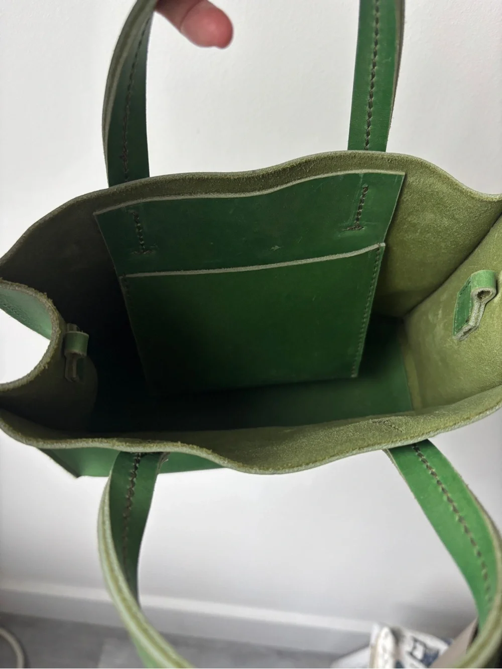 Parker Clay Avila Green Leather Mini Tote Bag